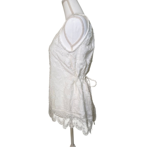 Derek Lam 10 Crosby Sleeveless Lace Hem Top, Size 6 - Picture 2 of 8